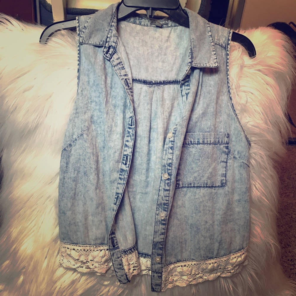 Denim Colored Vest - Picture 1 of 5